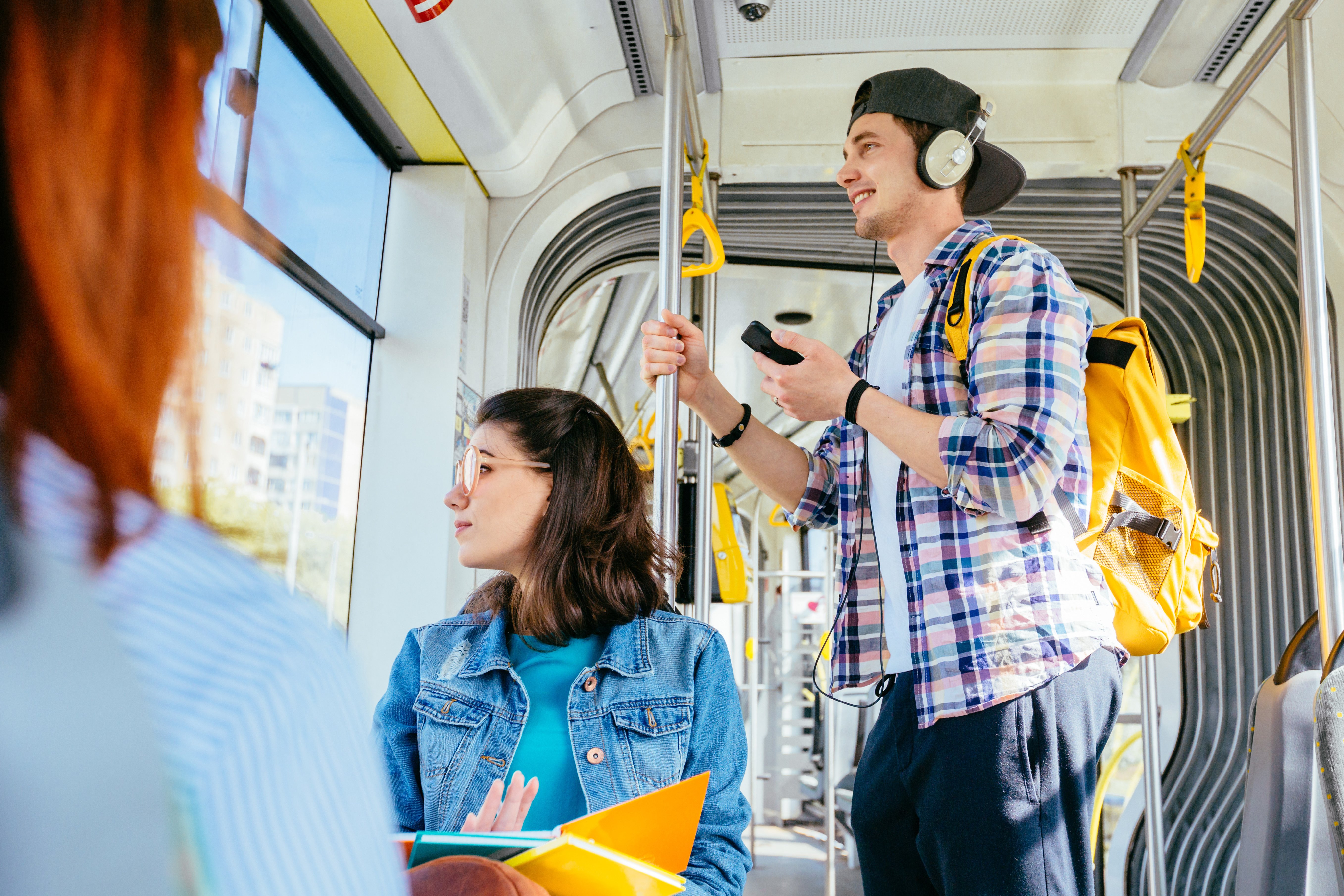 people on public transportation