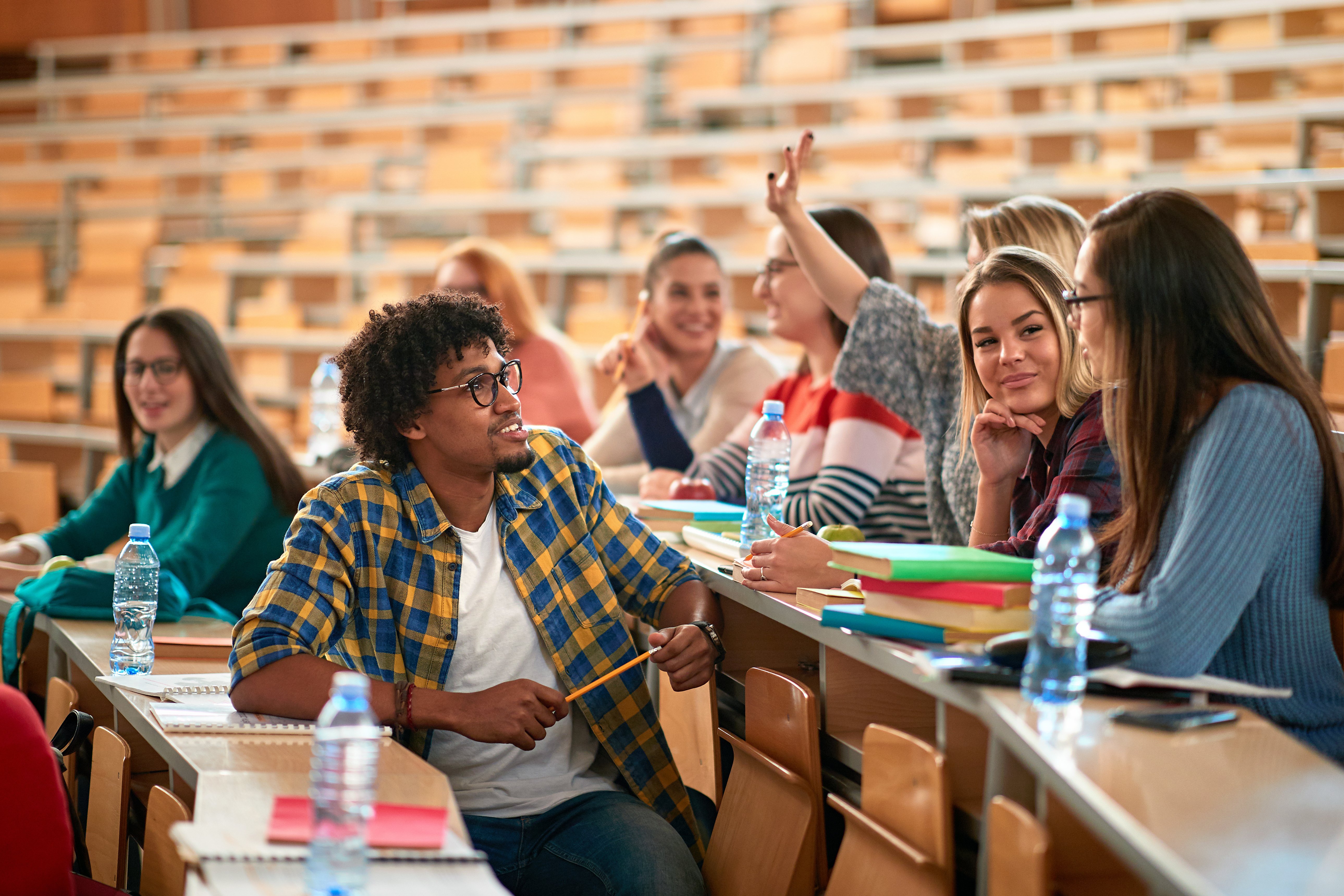 students sitting in a classroom
