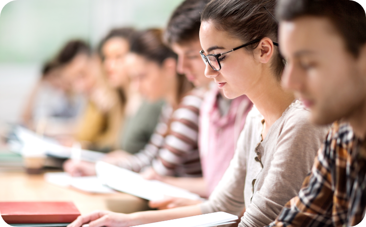 Students in a classroom