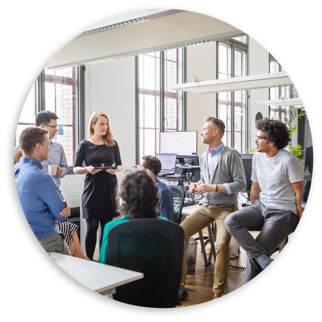 Expert academic team in a meeting