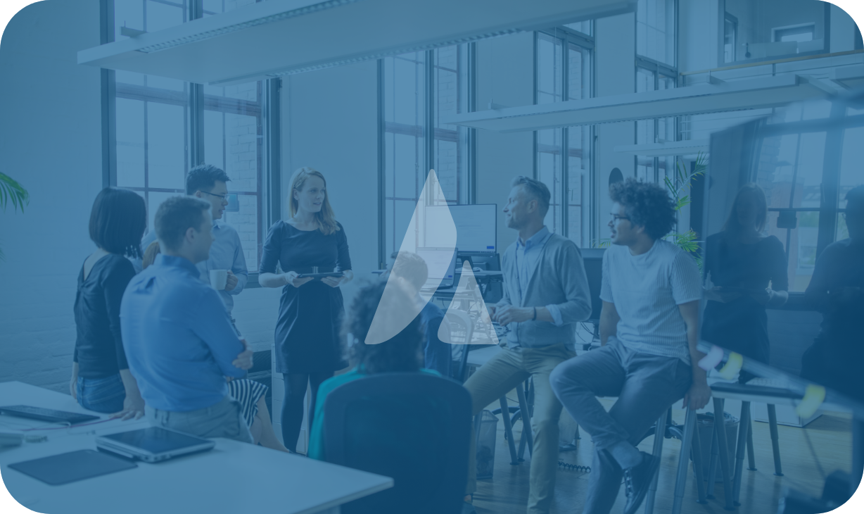 group of people in an office 